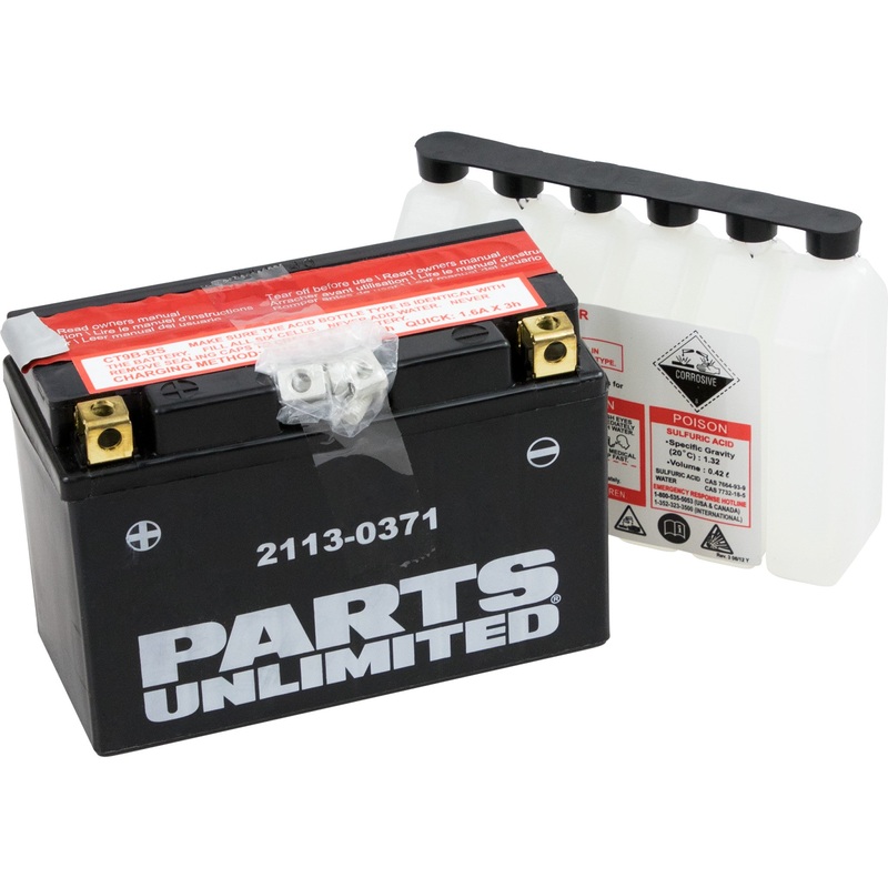 PARTS UNLIMITED 2113-0371 AGM Maintenance-Free Battery AGM Battery - YT9B-BS