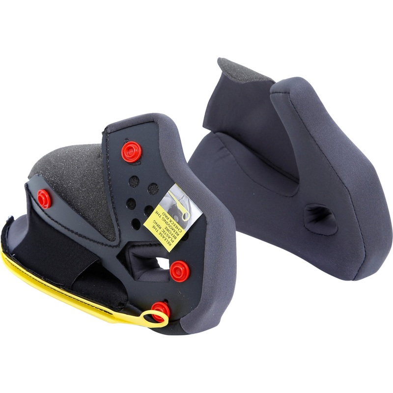 AGV 0134-3124 20KIT93039629 Tourmodular Helmet Cheek Pads Tourmodular Cheek Pads - Gray/Black - 2XL