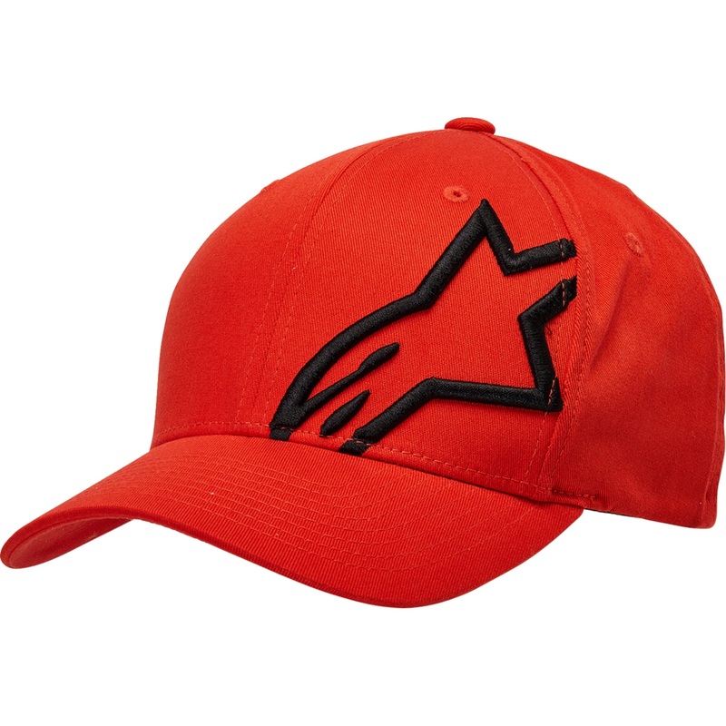 ALPINESTARS 2501-4048 1032810083107LX Corp Shift 2 Curved Brim Hat Corp Shift 2 Hat - Warm Red/Black - Large/XL