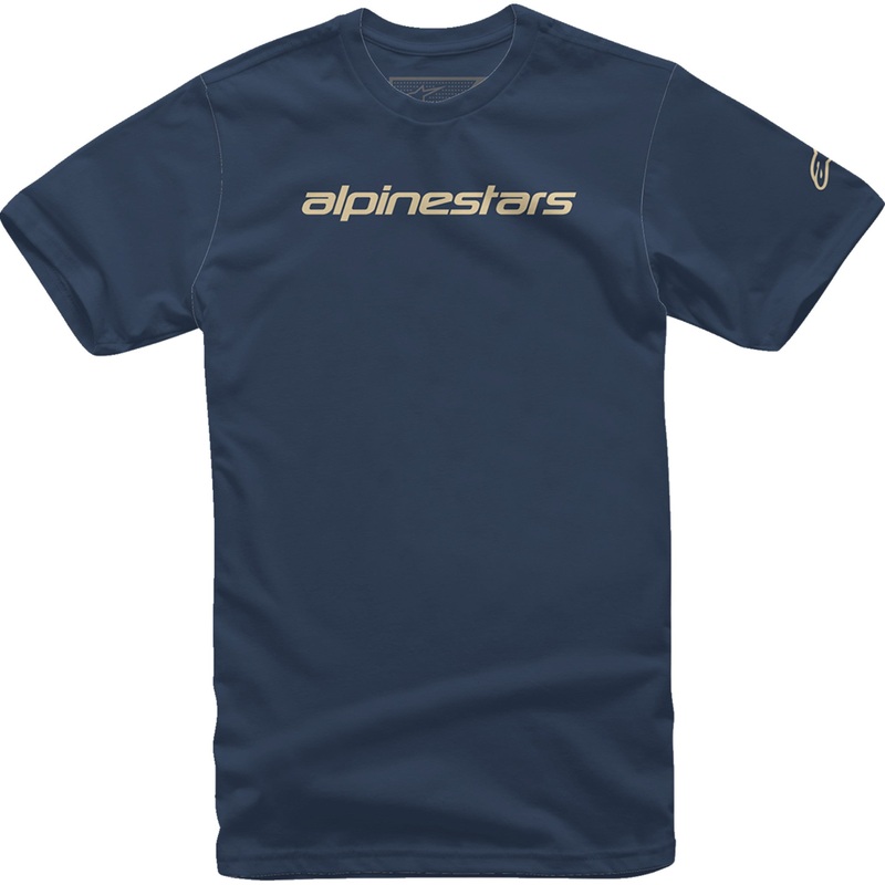ALPINESTARS 3030-23201 12127202071282X Linear Wordmark T-Shirt navy/stone - 2xl
