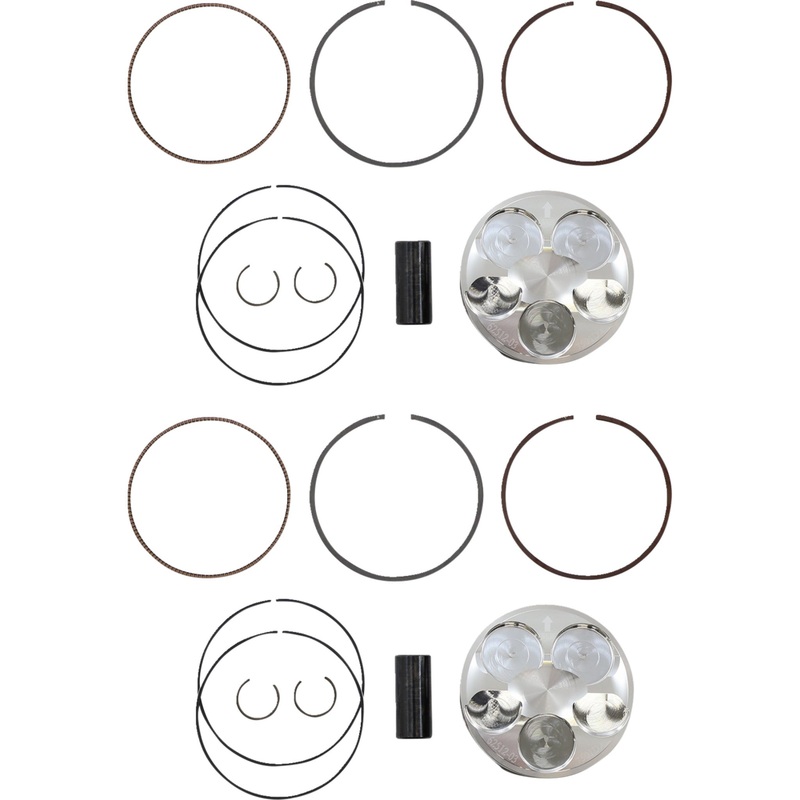 WOSSNER 0910-6354 K7501DA-2 Piston Kit for 4 Stroke Piston Kit - 76.95 mm - Yamaha
