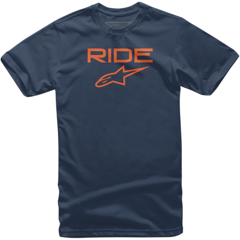 ALPINESTARS 3030-16710 103872000-7032M Ride 2.0 T-Shirt navy/orange - medium