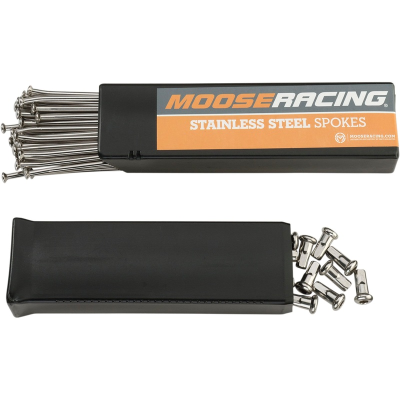 MOOSE OFFROAD 0211-0045 1-22-211-S Stainless Steel Spoke Set Spoke Set - Stainless Steel - Front - 21"