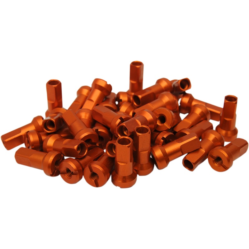 MOOSE OFFROAD 0211-0192 24-850 MX1 Billet Spoke Nipples Spoke Nipples - MX1 - Orange - 8 Gauge - Set
