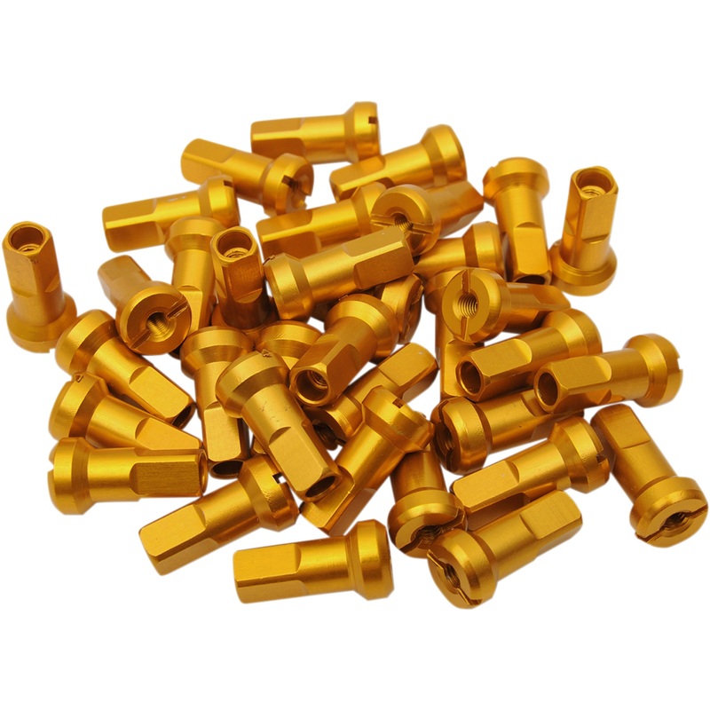 MOOSE OFFROAD 0211-0195 24-890 MX1 Billet Spoke Nipples Spoke Nipples - MX1 - Gold - 8 Gauge - Set