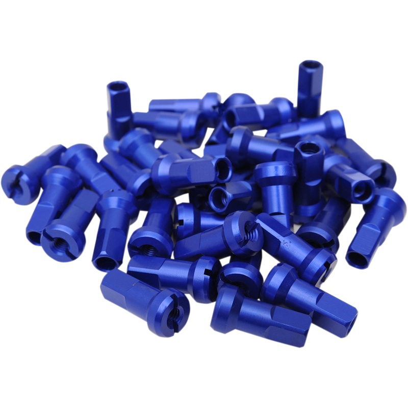 MOOSE OFFROAD 0211-0198 24-920 MX1 Billet Spoke Nipples Spoke Nipples - MX1 - Blue - 9 Gauge - Set