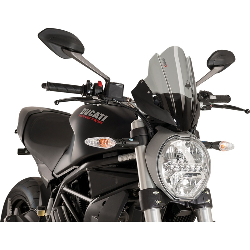 PUIG HI-TECH PARTS 2301-2652 8900F Z-Racing Windscreen Race Windscreen - 11-1/2" - Dark Smoke - Ducati