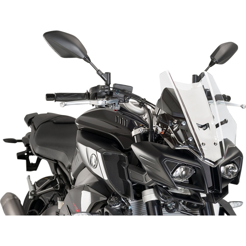 PUIG HI-TECH PARTS 2301-2661 8917W Z-Racing Windscreen Race Windscreen - 14-1/4" - Clear - Yamaha