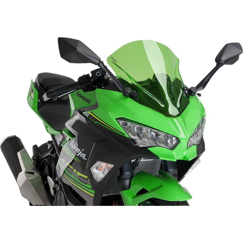 PUIG HI-TECH PARTS 2301-2824 9976V Z-Racing Windscreen Race Windscreen - 15-3/4" - Green - Kawasaki