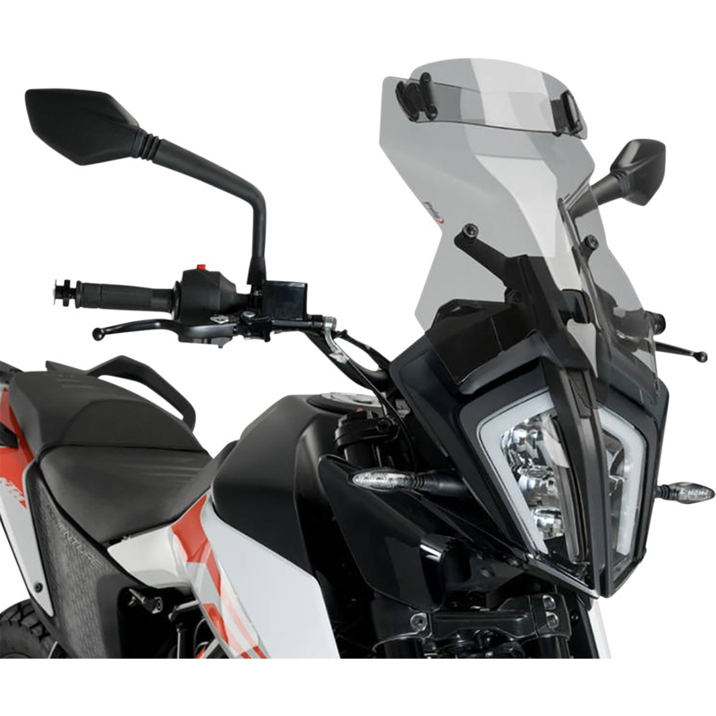 PUIG HI-TECH PARTS 2301-3018 20415H Touring Windshield with Visor Touring Windscreen w/ Visor - Smoke