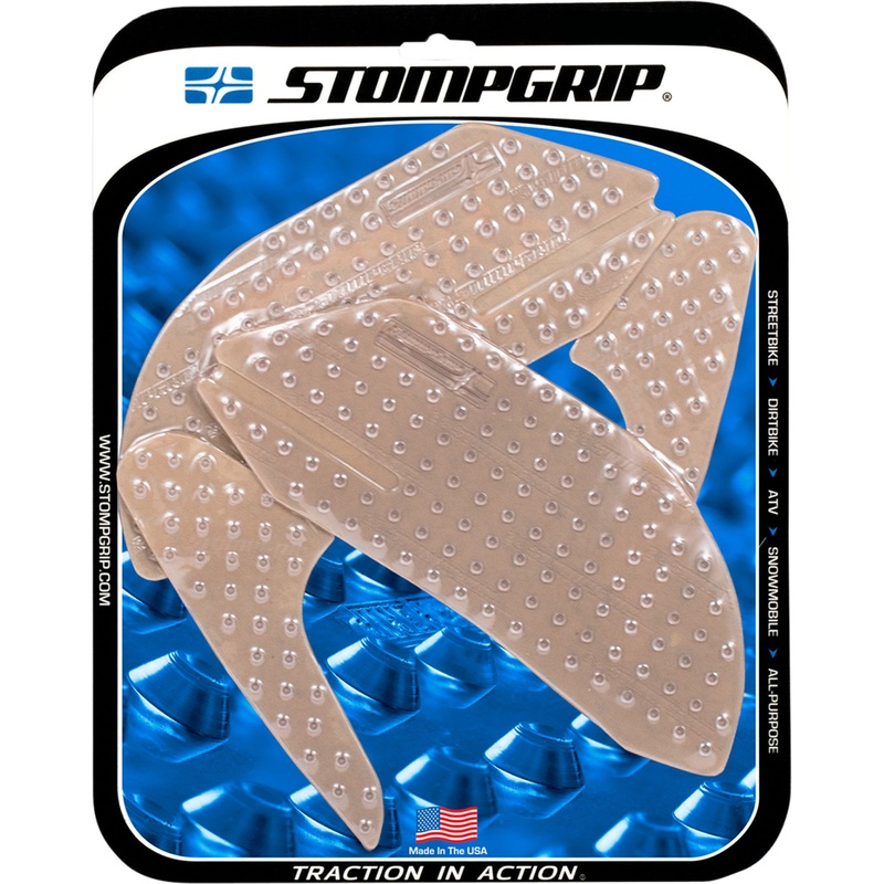 STOMPGRIP 4320-1859 55-10-0068C Volcano Profile Traction Pad Tank Kit Traction Kit - Clear - Panigale