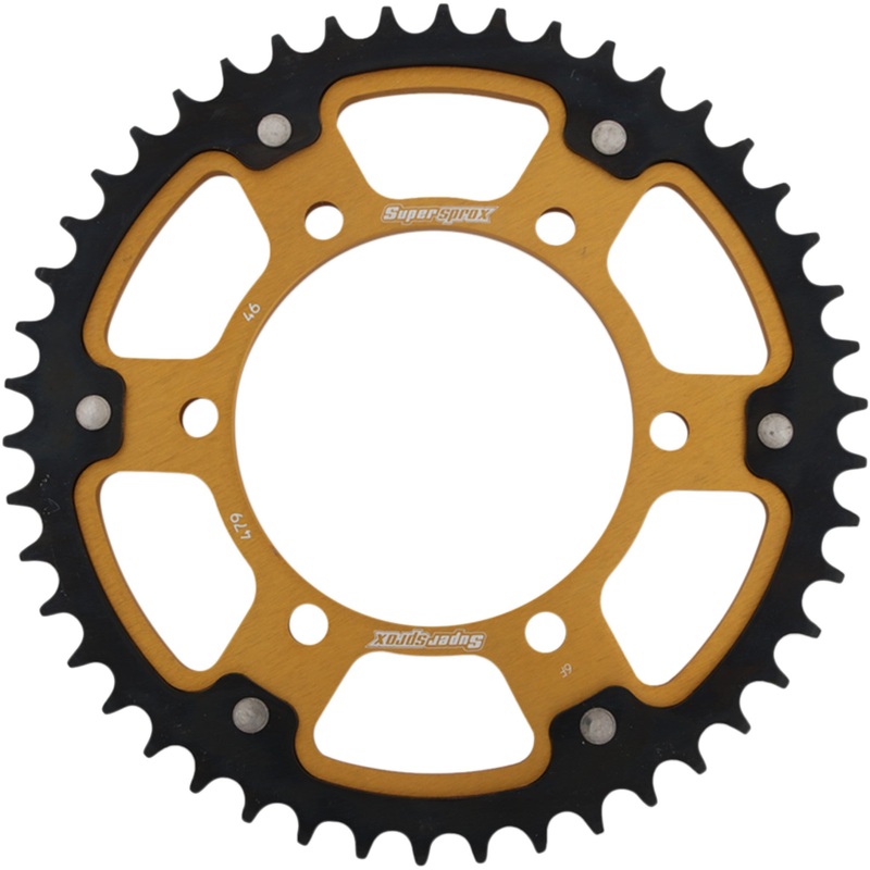 SUPERSPROX 1210-2007 RST-479-46-GLD Stealth Rear Sprocket 46 tooth - gold - kawasaki