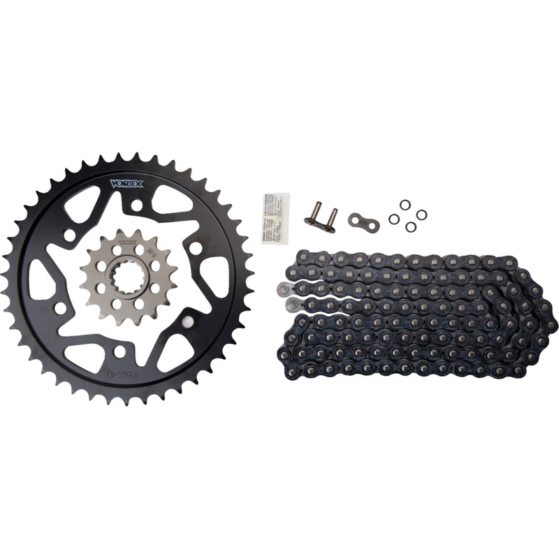 VORTEX 1230-1203 CK6447 OES Original Equipment Steel Chain Kit Chain Kit - Black - Yamaha - MT-07