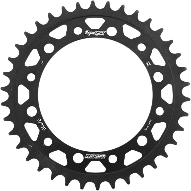 SUPERSPROX 1210-1931 RFE-8462-38-BLK Racing Steel Rear Sprocket Rear Sprocket - 38 Tooth