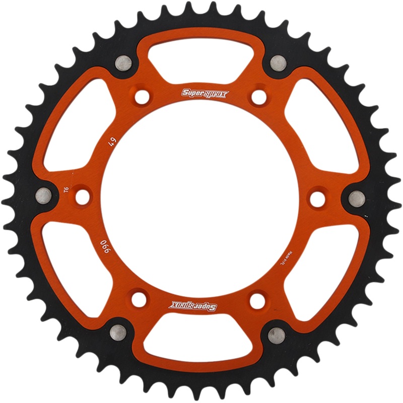 SUPERSPROX 1210-2063 RST-990-49-ORG Stealth Rear Sprocket 49 tooth - orange - husaberg/husqvarna/ktm