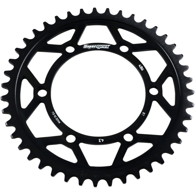 SUPERSPROX 1210-2393 RFA-486-43-BLK Edge Rear Sprocket black - 43 tooth