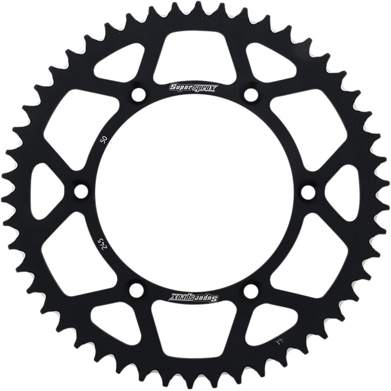 SUPERSPROX 1211-1938 RAL-245-50-BLK Aluminum Rear Sprocket Rear Sprocket - Black - Yamaha - 50 Tooth