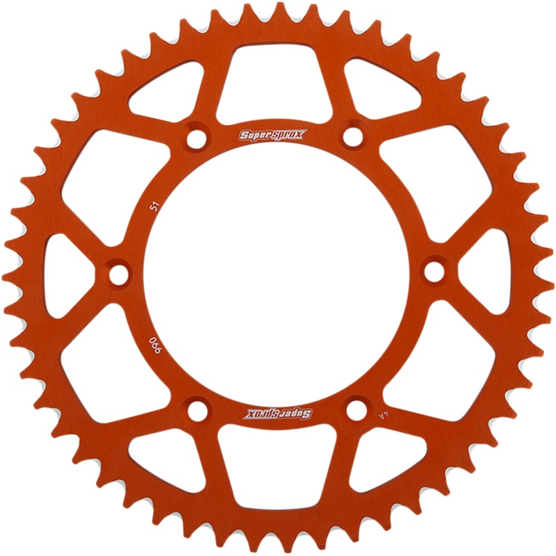 SUPERSPROX 1211-1957 RAL-990-51-ORG Aluminum Rear Sprocket Rear Sprocket - Orange - KTM/Husqvarna/Husaberg - 51 Tooth