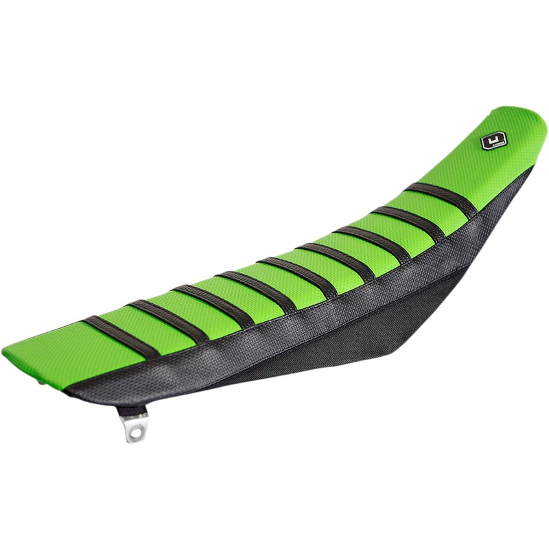 FLU DESIGNS INC. 0821-1821 25500 Pro Rib Seat Cover green/black - kx 125/250 '03-'08