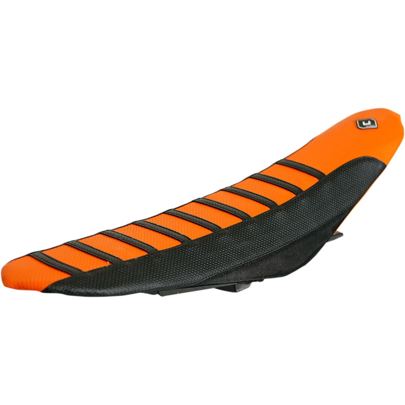 FLU DESIGNS INC. 0821-1838 55501 Pro Rib Seat Cover orange/black - ktm '07-'11