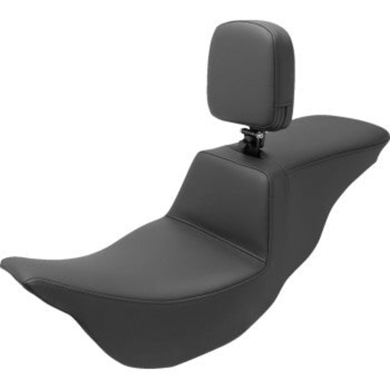 (OPEN BOX) SADDLEMEN 0801-1465 808-07B-194BR Tour Step Up Seat - Rider Backrest - Plain - FL '08-'23