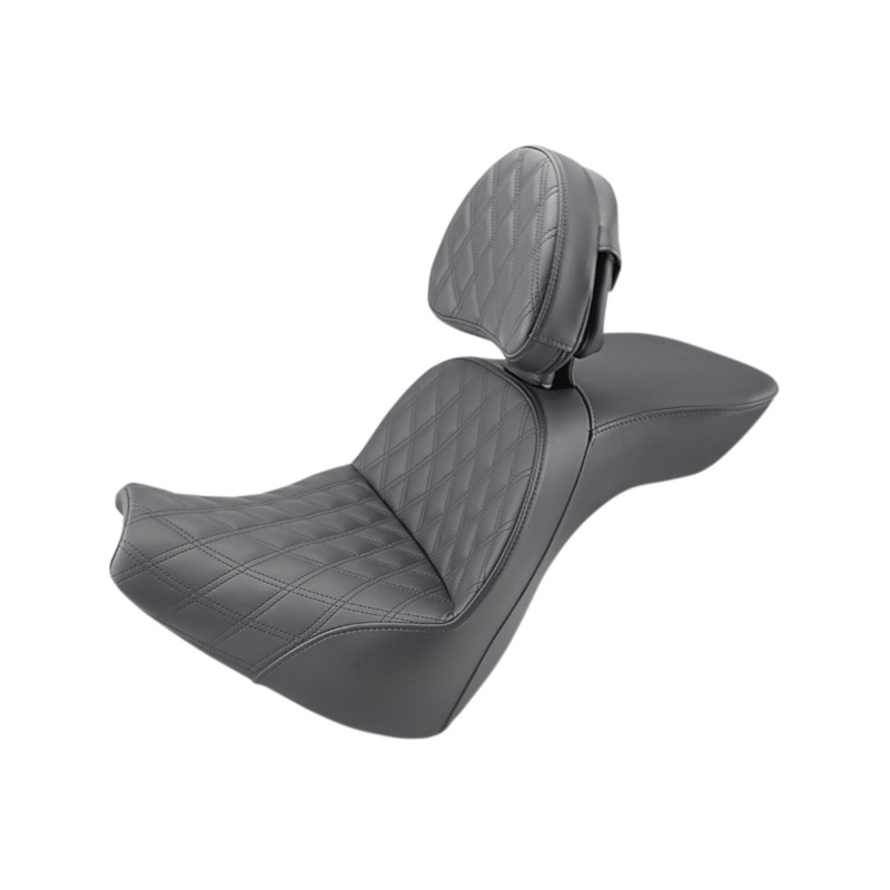 (OPEN BOX) SADDLEMEN 0802-1299 818-31-030LS Explorer Lattice Stitch Seat - Includes Backrest - FXBR/S '18-'19