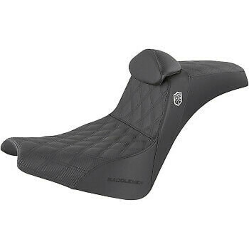 (OPEN BOX) SADDLEMEN 0802-1434 SC81830DBRT Pro Series SDC Performance Gripper Seat - Backrest - Lattice Stitch/Lumbar Grip - FX/Fl 2018-2025