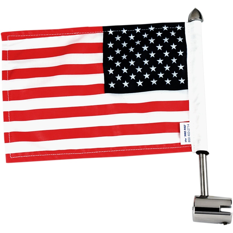 PRO PAD 0521-1013 MSQ-25 Flat Luggage Rack Flag Mount Luggage Rack Flag Mount - 1/4" Flat - With 6" X 9" Flag