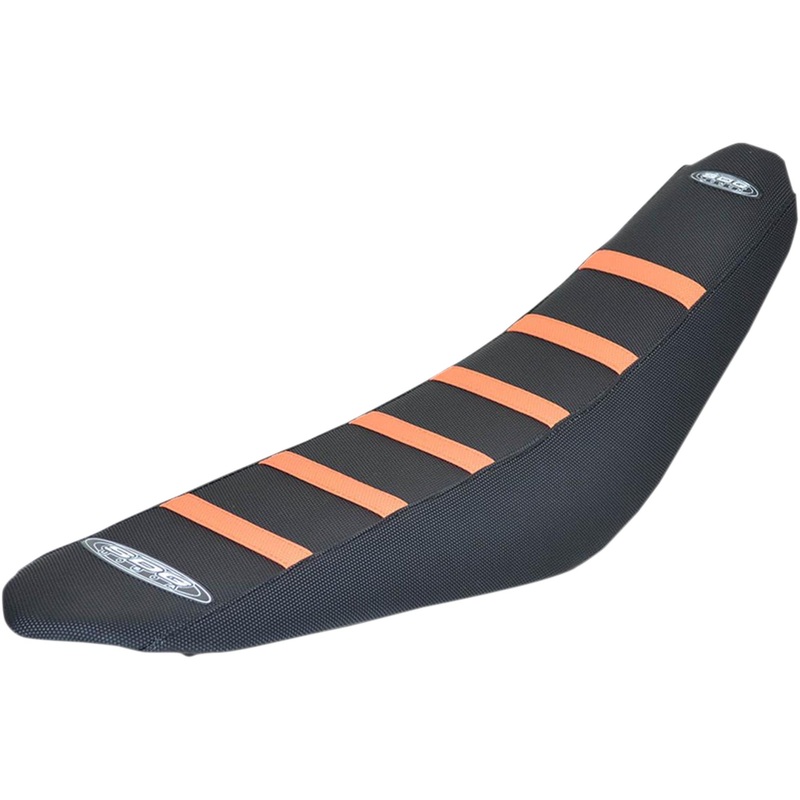 SDG 0821-2959 95958OK 6-Rib Gripper Seat Cover 6-Ribbed Seat Cover - Orange Ribs/Black Top/Black Sides