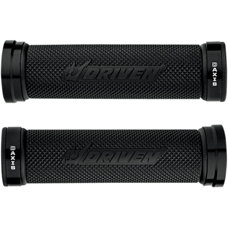 DRIVEN RACING 0630-1303 DXG-BK D-Axis Grips Grips - D-Axis - Black/Black