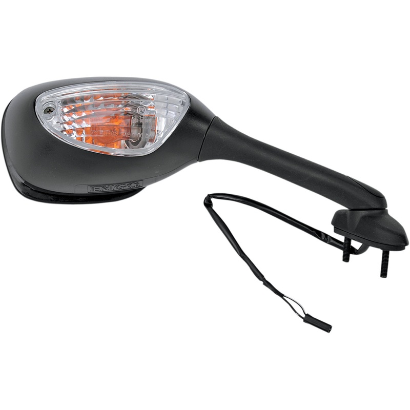 EMGO 0640-0167 20-69791 OEM-Style Replacement Mirror Mirror - Side View - Cat Eye - Black - Right