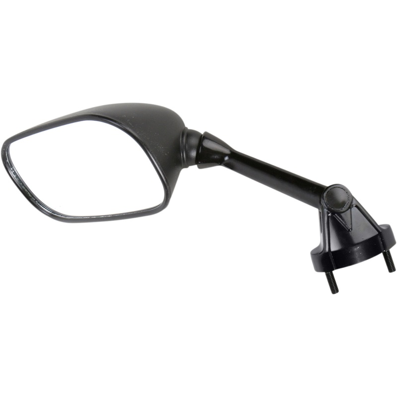 EMGO 0640-0686 20-43072 OEM-Style Replacement Mirror Mirror - Side View - Rectangle - Black - Left
