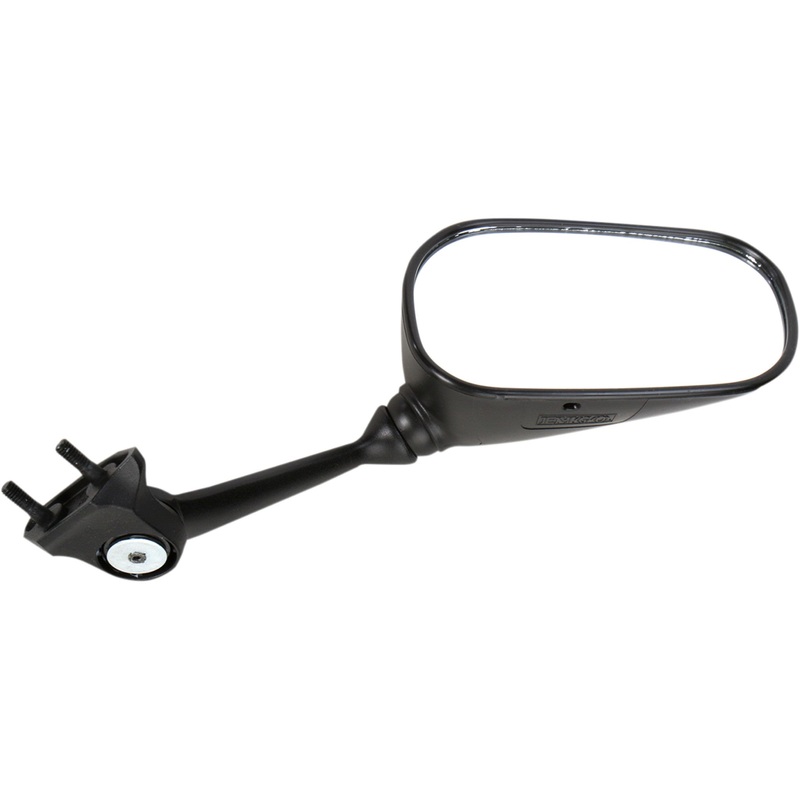 EMGO 0640-0708 20-57901 OEM-Style Replacement Mirror Mirror - Side View - Oval - Black - Right