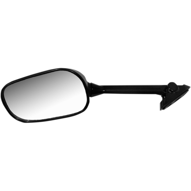 EMGO 0640-0853 20-97202 OEM-Style Replacement Mirror Mirror - Side View - Rectangle - Black - Left