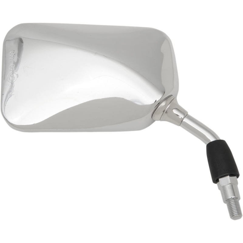 EMGO 0640-1037 20-37391 OEM-Style Replacement Mirror Mirror - Side View - Rectangle - Chrome - Right