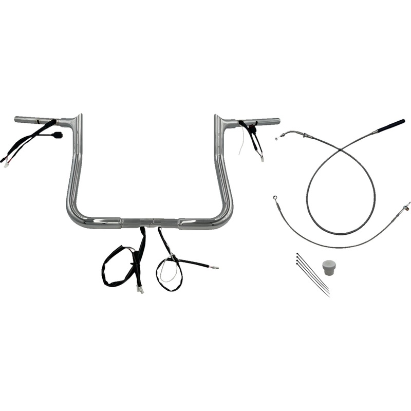 FAT BAGGERS INC. 0601-6828 949011 1-1/4" EZ Install Pointed Top Handlebar 11" - chrome