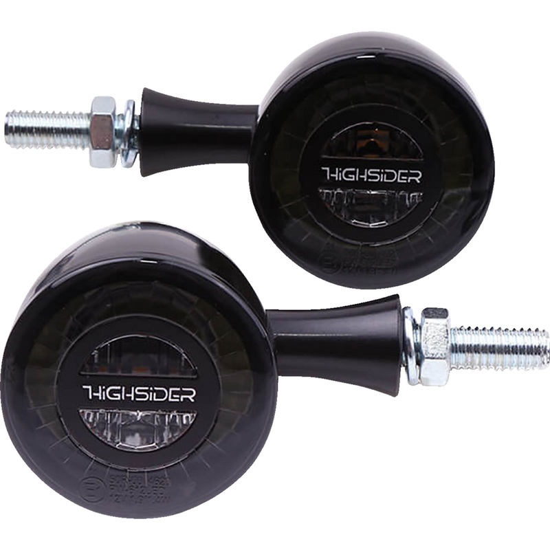 HIGHSIDER 2020-2078 204-348 Rocket Bullet Turn Signals Run/Turn Signal - Bullet - Black