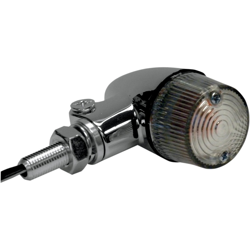 K&S TECHNOLOGIES 2040-1030 25-8331CM Aluminum Body Marker Lights Marker Light - Single Filament - Chrome/Clear