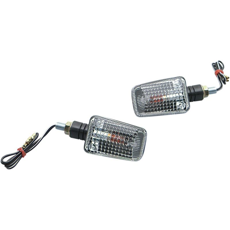 K&S TECHNOLOGIES 25-8110 25-8110 Universal Mini-Stalk Turn Signals  Marker Light DOT Marker Light - Ministalk - Black Clear