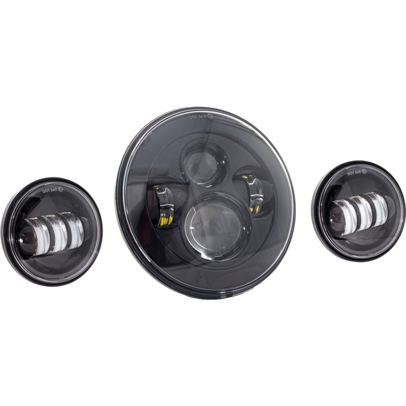 Letric Lighting Co 7" LED Headlight Pass Lamp Kit w/ Mount Adapter