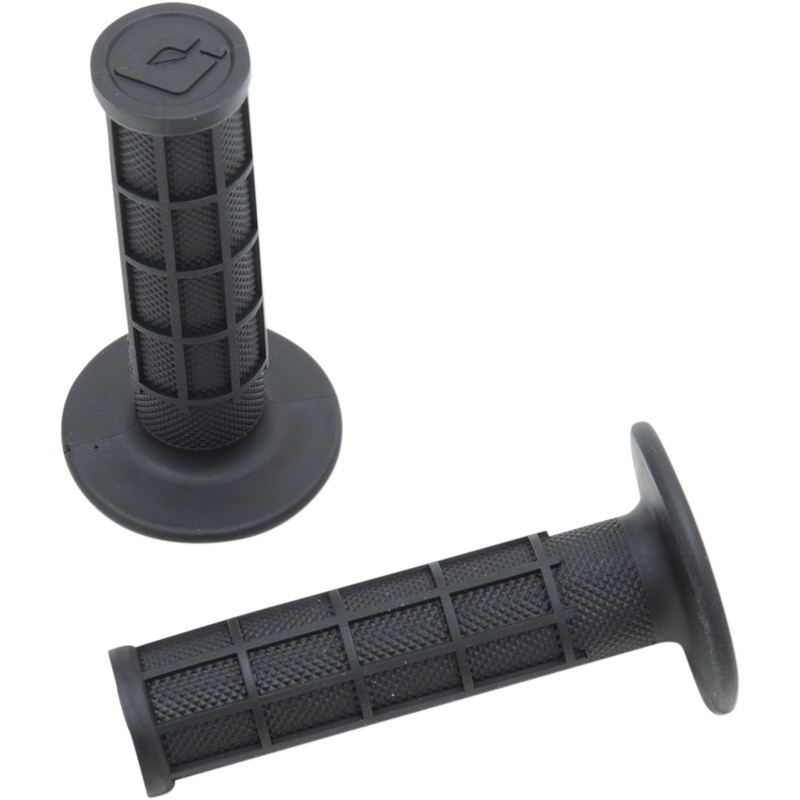 ODI 0630-0868 H01RFB Ruffian MX Half Waffle Single-Ply Grip Grips - Ruffian - Half Waffle - Black