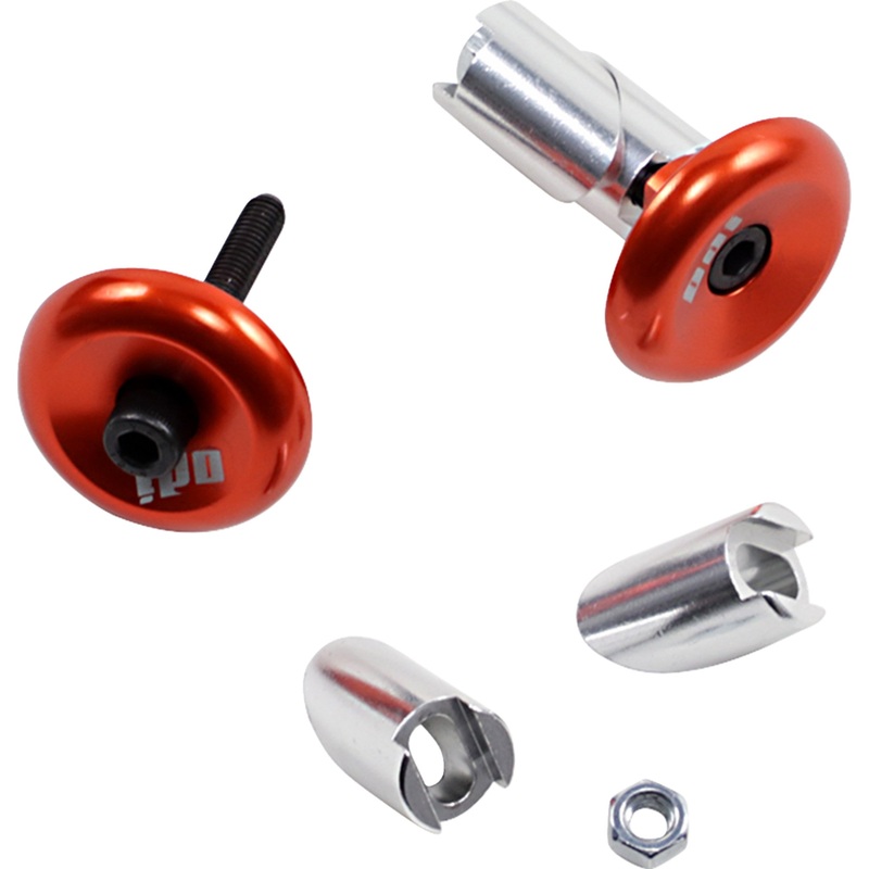 ODI 0634-0490 F71APO Aluminum Handlebar End Plug Bar End - Aluminum - Orange
