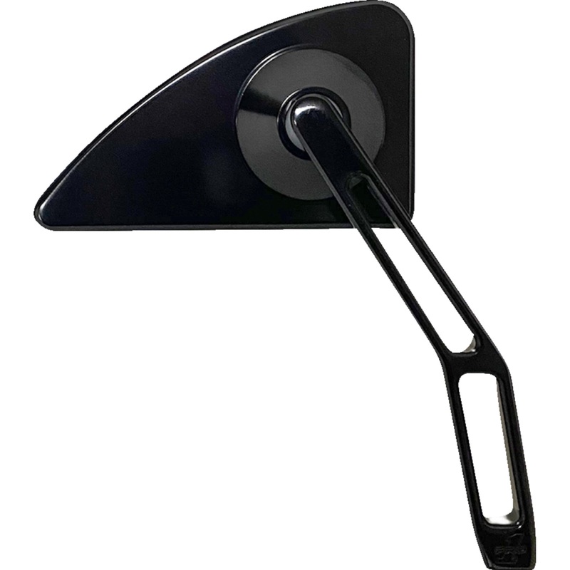 PRO-ONE PERF.MFG. 0640-1675 102130B Mini Mirror w/V2 Cut-Out Stem Mirror - Mini w/V2 Cut-Out Stem - Black - Right