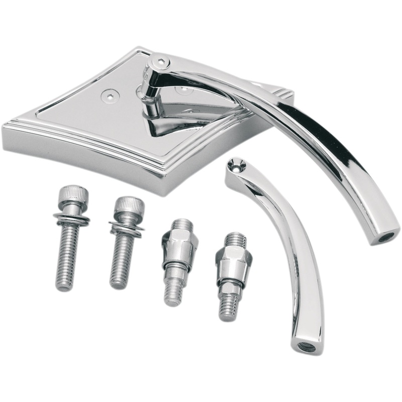 PRO-ONE PERF.MFG. 103140 103140 Pro-Mini Chrome Mirror Mirror - Pro-Mini - Side View - Diamond - Chrome - Each