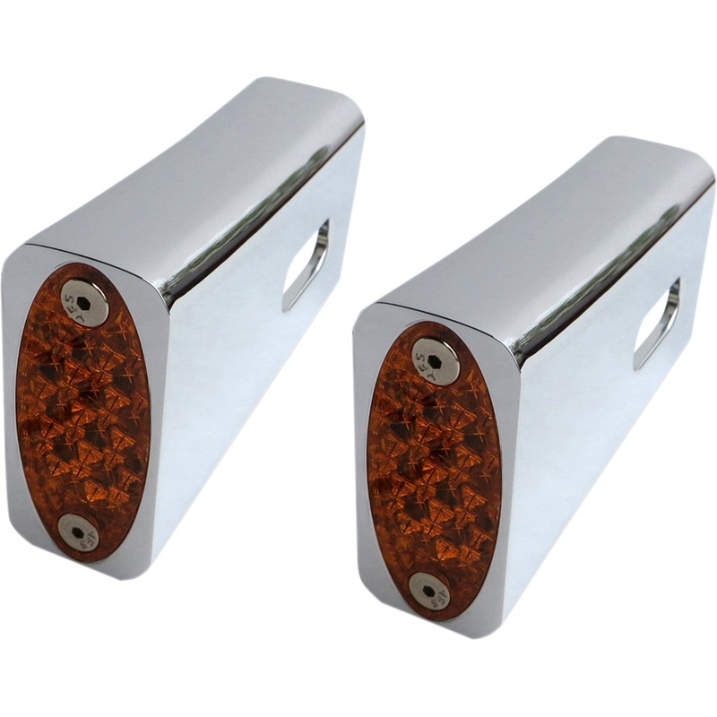 PRO-ONE PERF.MFG. 2040-2051 909108 Fender Strut LED Marker Lights Strut LED Marker Light - Chrome/Amber
