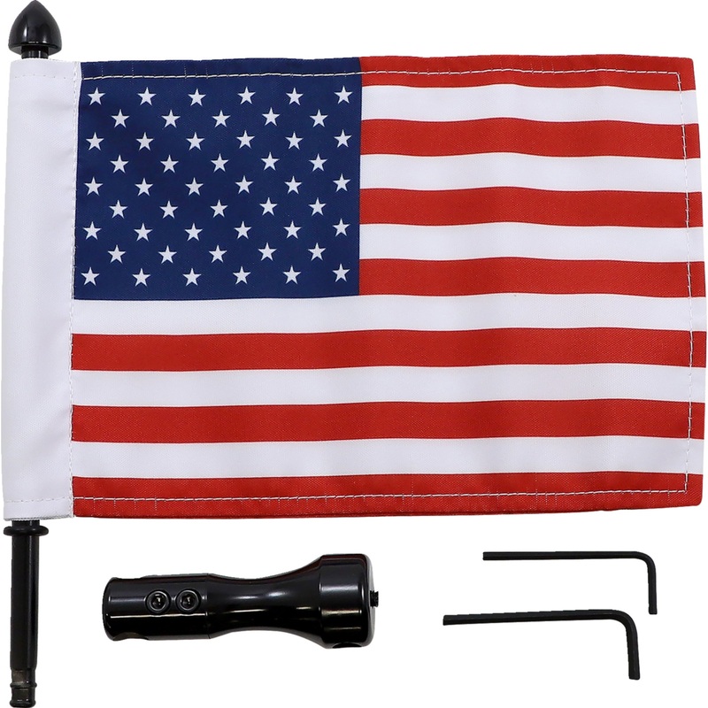 PRO PAD 0521-1977 BRFM-RDVM Air Wing Rack Flag Mount with Flag Rack Flag Mount - With 6" X 9" Flag - Air Wing