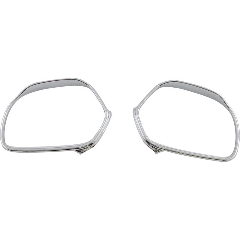 SHOW CHROME 0641-0010 52-683 Visored Mirror Trim Trim - Mirror - Visored - Chrome