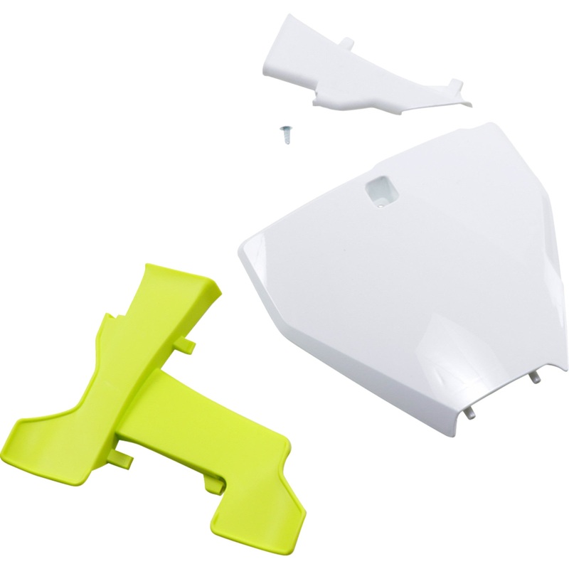 UFO 0520-2573 HU03395041 Replacement Front Number Plate  With Extension Front Number Plate - With Extension - White