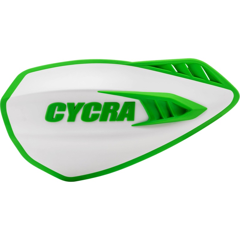 CYCRA 0635-1734 1CYC-0056-241 Cyclone Handguards Handguards - Cyclone - White/Green