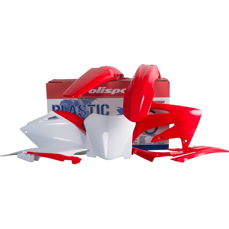 POLISPORT 0520-1597 90142 Body Kit For Honda Body Kit - Complete - OEM Red/White - CRF 250R